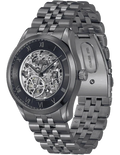 Hugo Boss Principle Skeleton Blue Dial Grey Steel Strap Watch for Men - 1514254