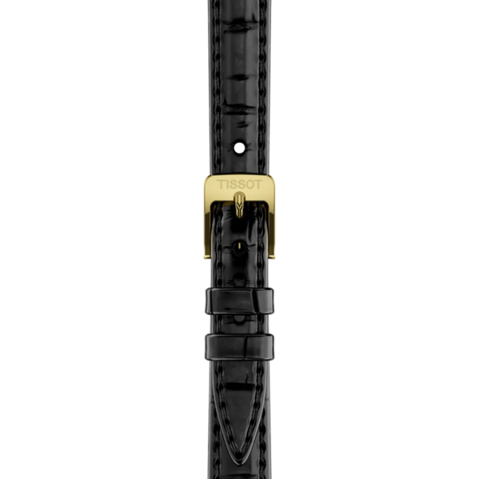 Tissot SRV Black Mother of Pearl Dial Black Leather Strap Watch for Women - T160.110.36.126.00