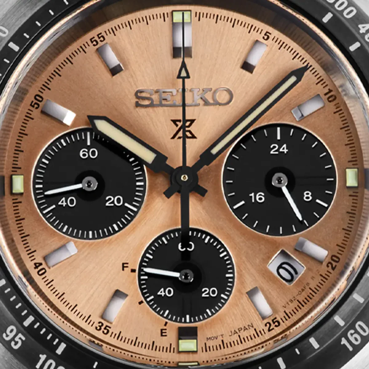 Seiko Solar Prospex Diver Speedtimer Chronograph Limited Edition Brown Dial Silver Steel Strap Watch for Men - SSC951