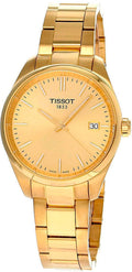 Tissot PR 100 Gold Dial Gold Steel Strap Watch for Women - T150.210.33.021.00