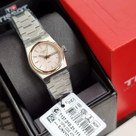 Tissot PRX Mother of Pearl Dial Silver Steel Strap Watch for Women - T137.010.21.111.00
