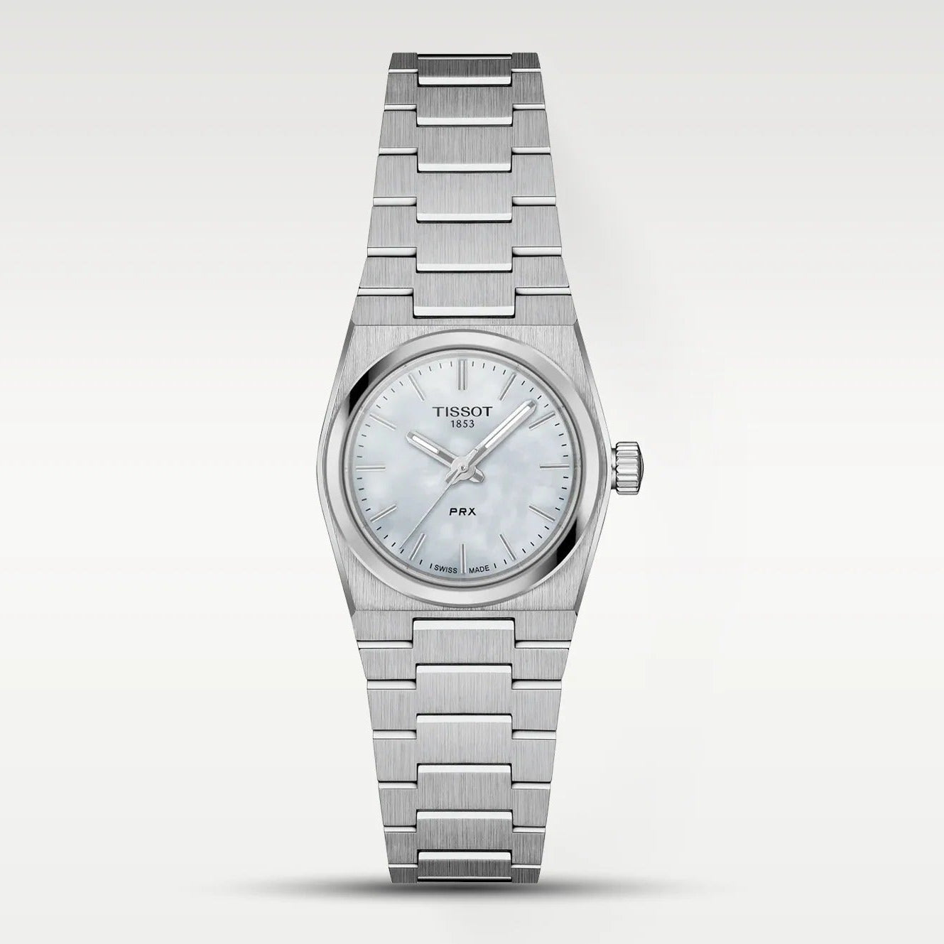 Tissot PRX Quartz Mother of Pearl Dial Silver Steel Strap Watch for Women - T137.010.11.111.00