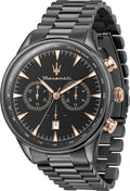 Maserati Tradizione Chronograph Black Dial Black Steel Strap Watch for Men - R8873646001