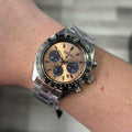Seiko Solar Prospex Diver Speedtimer Chronograph Limited Edition Brown Dial Silver Steel Strap Watch for Men - SSC951