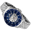 Maserati SFIDA Skeleton Automatic Blue Dial Silver Steel Strap Watch for Men - R8823140011