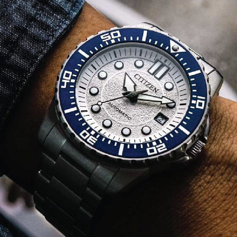 Citizen Mechanical Automatic White Dial Silver Steel Strap Watch for Men - NJ0171-81A