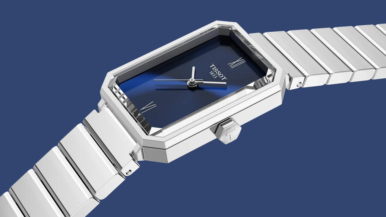 Tissot SRV Blue Dial Silver Steel Strap Watch for Women - T160.110.11.043.00