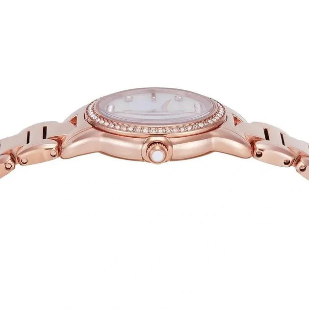 Emporio Armani Mia Mother of Pearl Dial Rose Gold Steel Strap Watch for Women - AR11671