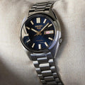 Seiko 5 Sports Automatic Blue Dial Silver Steel Strap Watch for Men - SRPL55K1