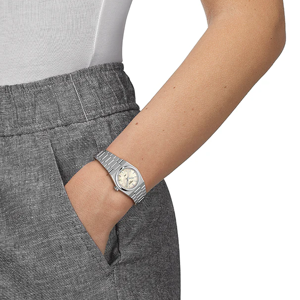 Tissot PRX Quartz Mother of Pearl Dial Silver Steel Strap Watch for Women - T137.010.11.111.00