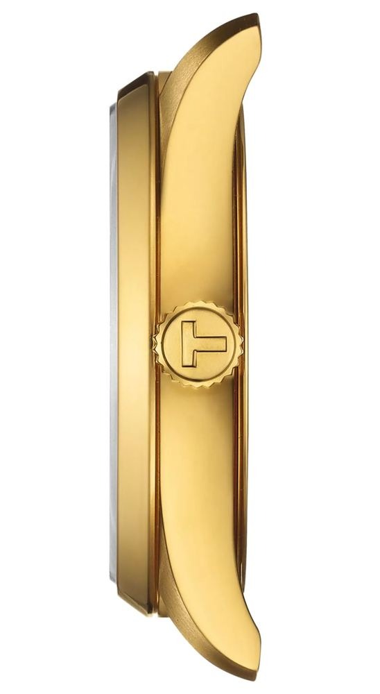 Tissot PR 100 Gold Dial Gold Steel Strap Watch for Women - T150.210.33.021.00