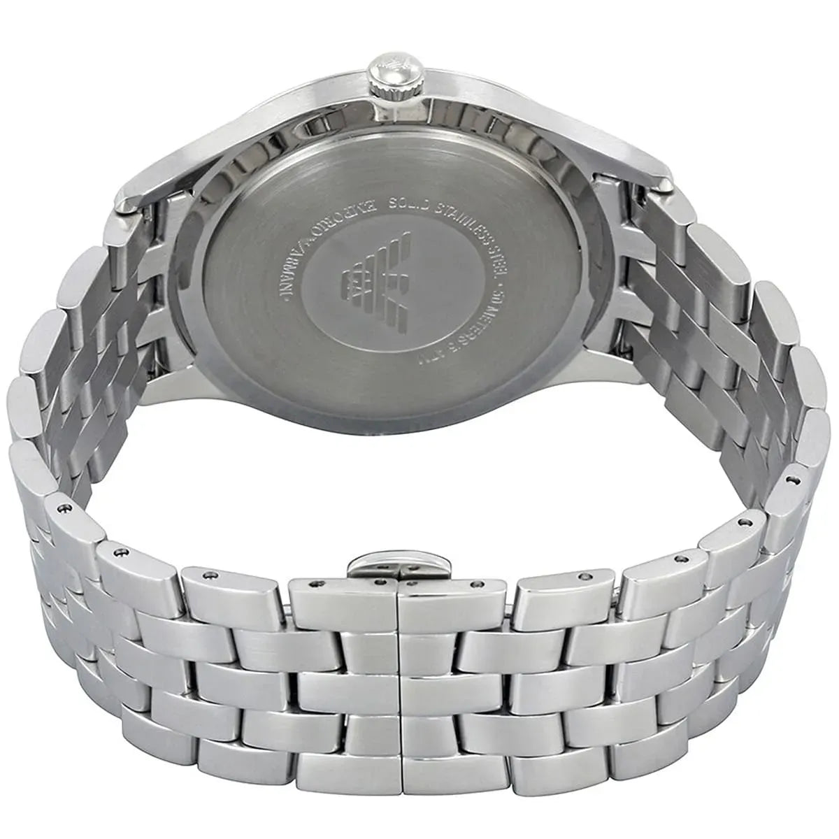 Emporio Armani Lambda Blue Dial Silver Steel Strap Watch for Men - AR11019