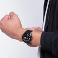 Seiko 5 Sports SKX Series Automatic Black Dial Black Silicone Strap Watch for Men - SRPD65K2