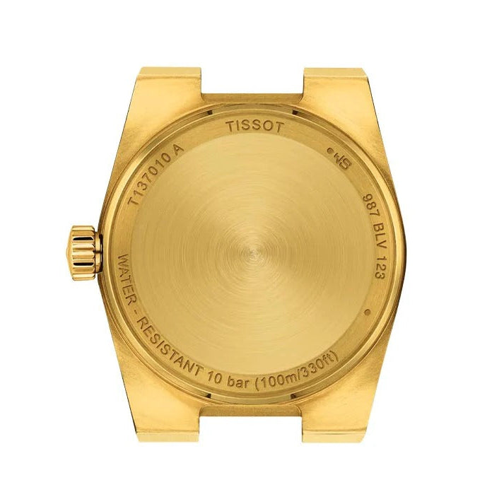 Tissot PRX 25mm Gold DIal Gold Steel Strap Watch for Women - T137.010.33.021.00