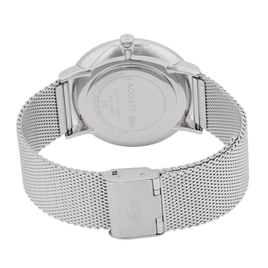 Lacoste Moon Multifunction Blue Dial Silver Mesh Strap Watch for Men - 2011024