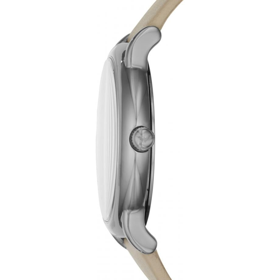 Emporio Armani Luigi Beige Dial Beige Leather Strap Watch for Men - AR11116