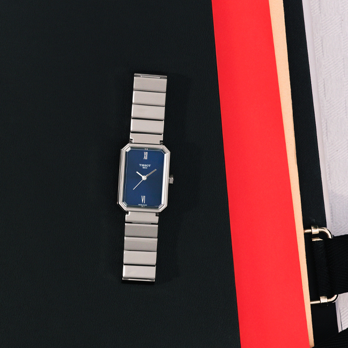 Tissot SRV Blue Dial Silver Steel Strap Watch for Women - T160.110.11.043.00