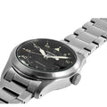Seiko 5 Sports Flieger Automatic Black Dial Silver Steel Strap Watch for Men - SRPH27K1