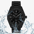 Tissot PRC 100 Solar Quartz Black Dial Black Steel Strap Watch for Men - T151.422.33.051.00