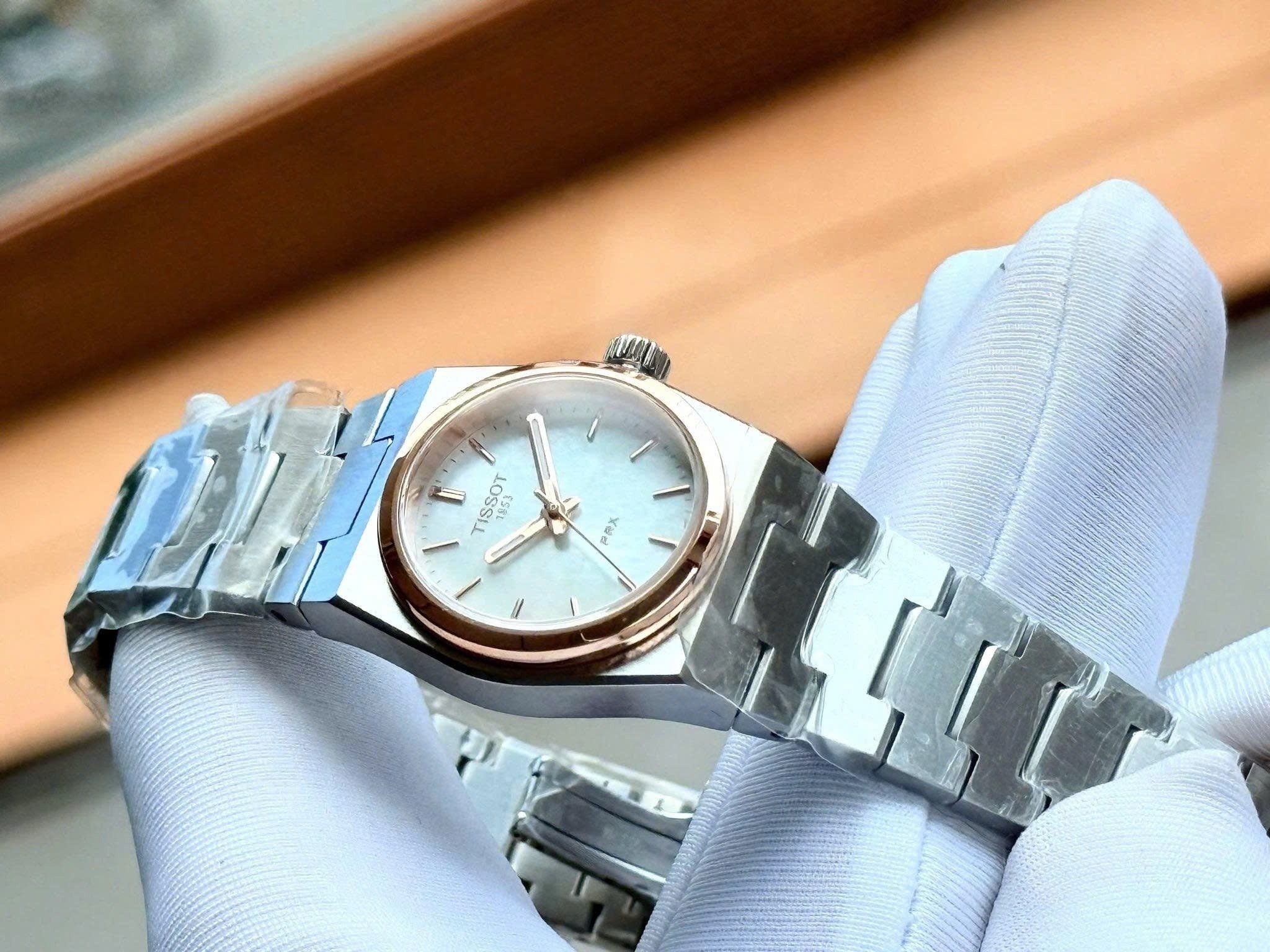 Tissot PRX Mother of Pearl Dial Silver Steel Strap Watch for Women - T137.010.21.111.00