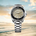 Seiko Prospex Polygonal Divers Automatic Pearl White Dial Silver Steel Strap Watch for Men - SPB481J1