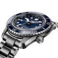 Seiko Prospex 1968 Heritage Divers GMT The Great Wave Limited Edition Blue Dial Silver Steel Strap Watch for Men - SPB509J1