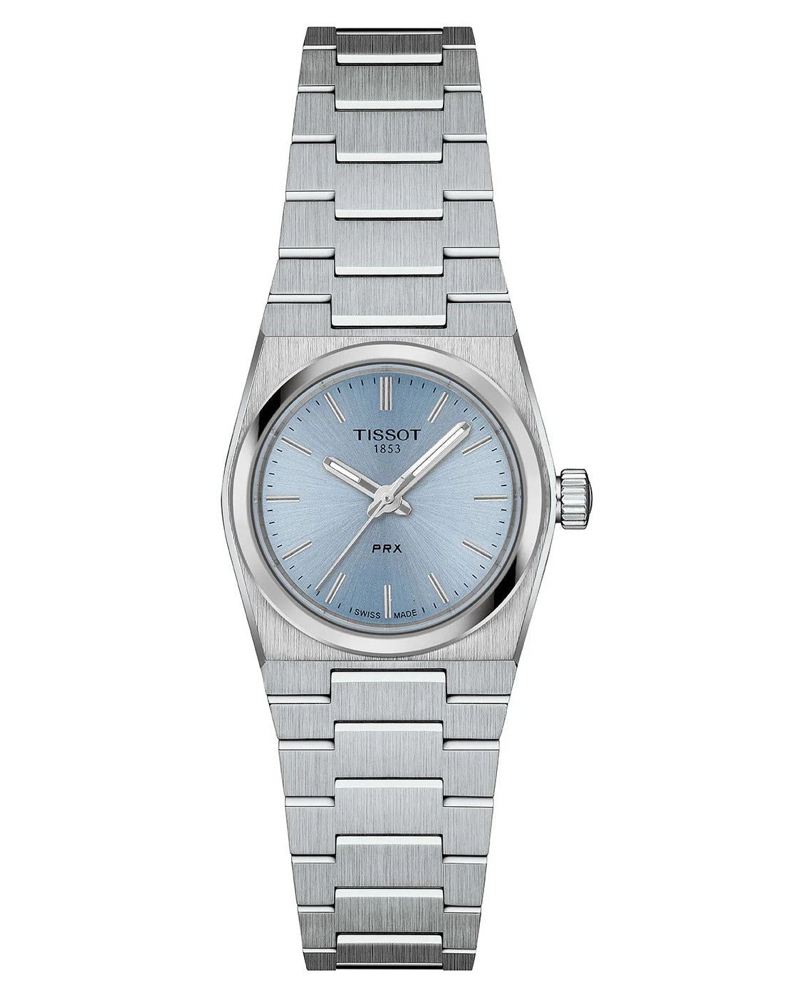 Tissot PRX Quartz Ice Blue Dial Silver Steel Strap Watch for Women - T137.010.11.351.00