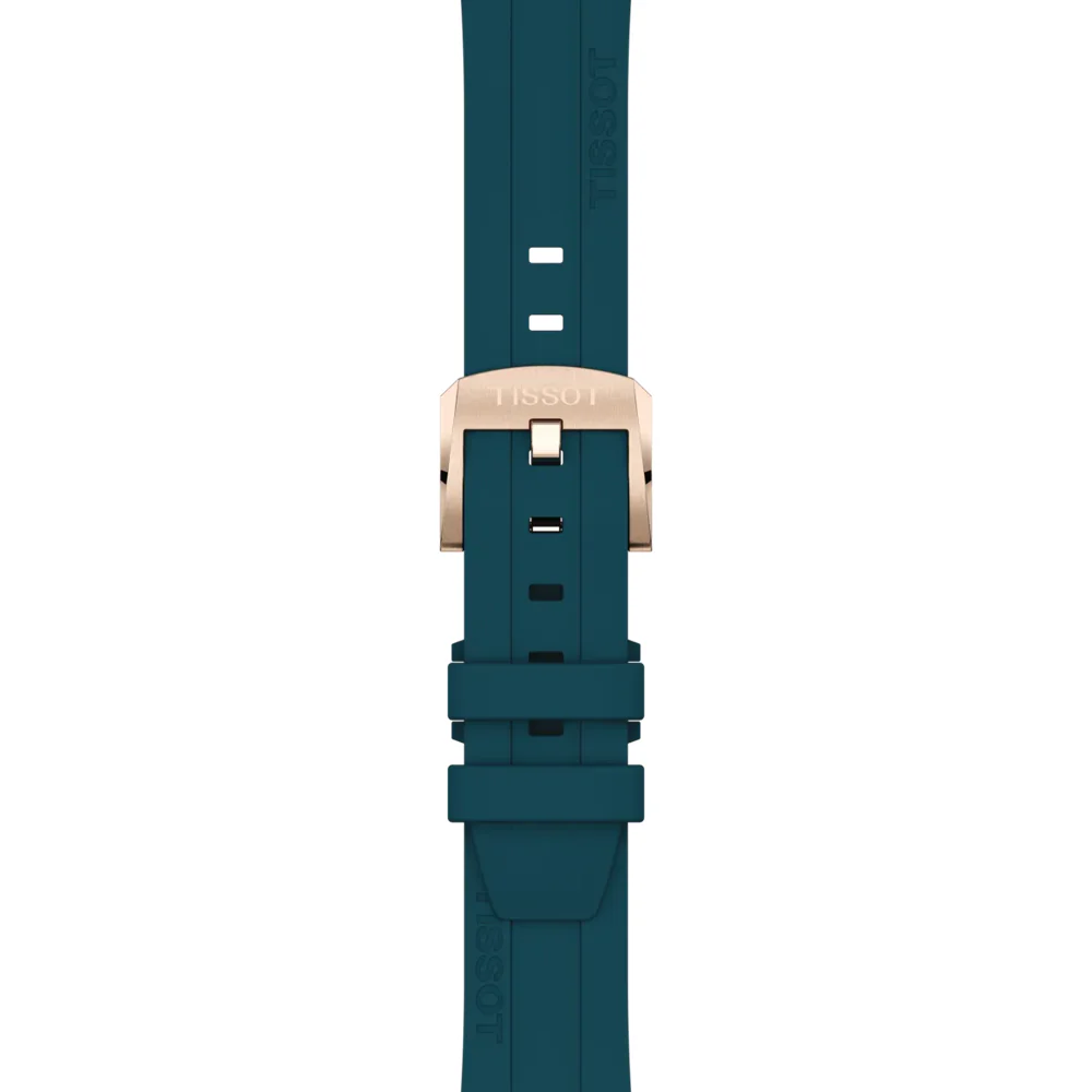 Tissot Seastar 1000 Chronograph Turqouise Dial Turqouise Rubber Strap Watch for Women - T120.217.37.041.00