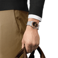 Tissot PRX Powermatic 80 18K Gold Brown Dial Silver Steel Strap Watch for Men - T931.407.41.291.00