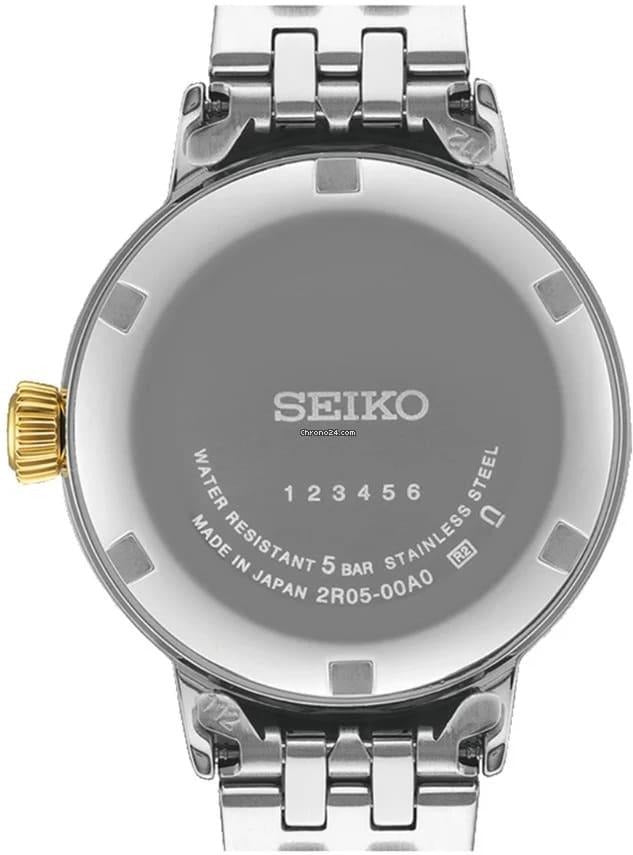 Seiko Presage Cocktail Time Automatic Diamonds White Dial Silver Steel Strap Watch for Women - SRE012J1