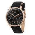 Maserati Tradizione Chronograph Black Dial Black Leather Strap Watch for Men - R8871646001