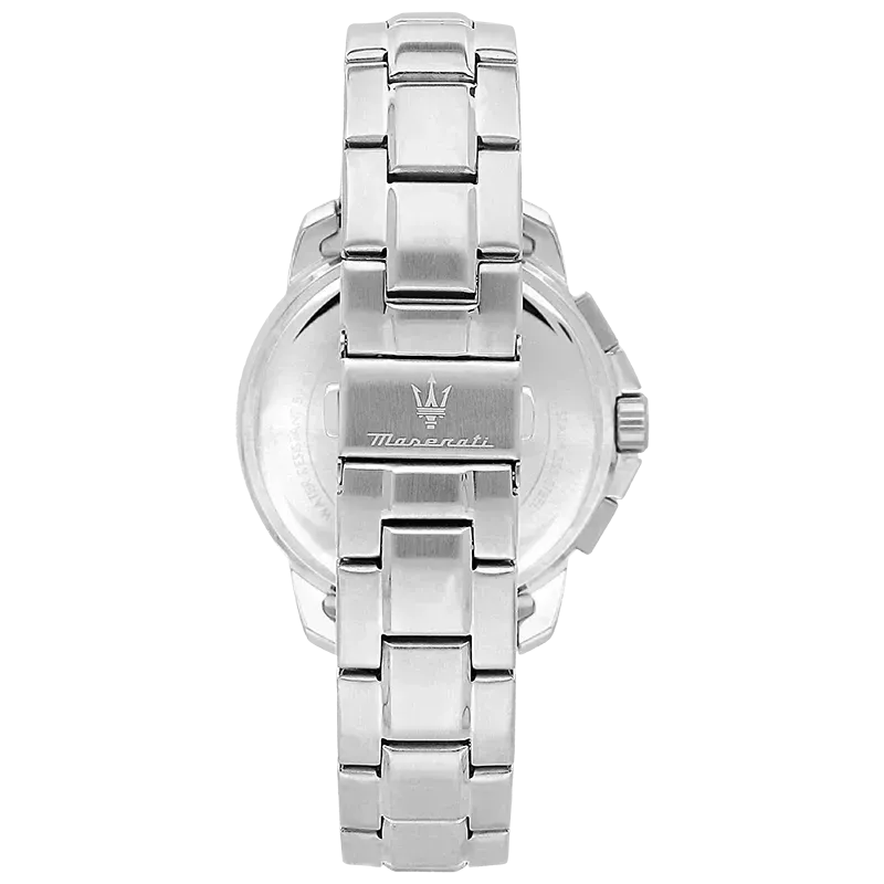 Maserati Successo Chronograph Ice Blue Dial Silver Steel Strap Watch for Men - R8873621044