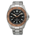 Seiko Prospex Polygonal Sea Diver Automatic Black Dial Silver Steel Strap Watch for Men - SPB485J1