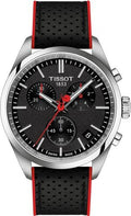 Tissot PR 100 Vuelta Chronograph Black Dial Silver Steel Strap Watch for Men - T150.417.11.051.01