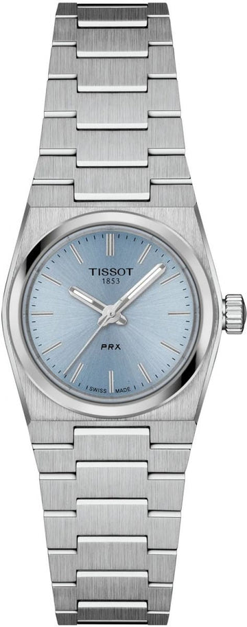 Tissot PRX Quartz Ice Blue Dial Silver Steel Strap Watch for Women - T137.010.11.351.00
