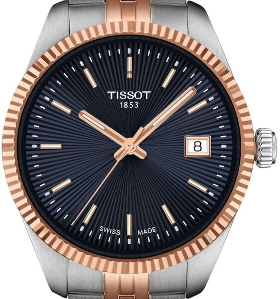 Tissot Ballade Quartz Blue Dial Two Tone Steel Strap Watch for Women - T156.210.22.041.00