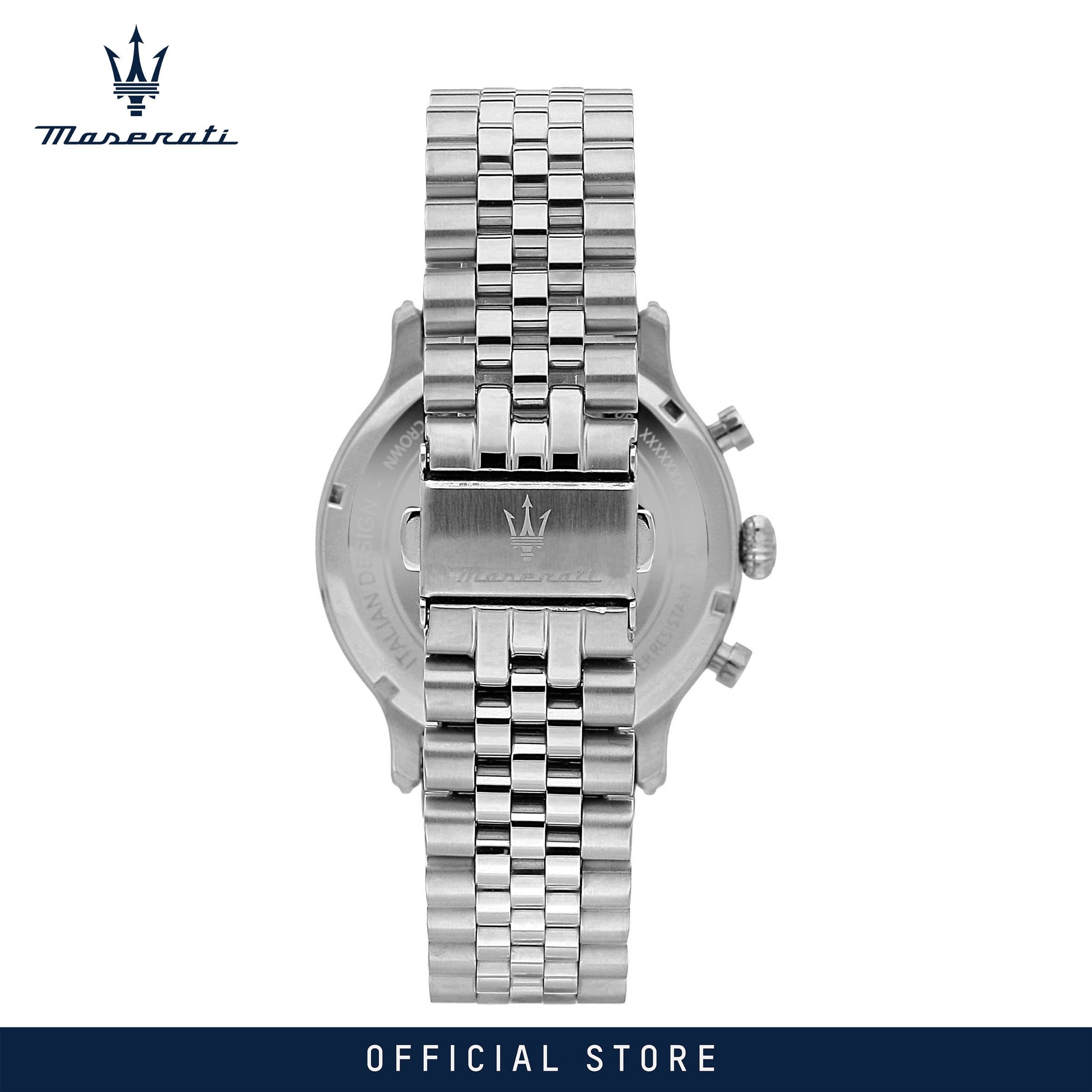 Maserati Epoca Chronograph Limited Edition Black Dial Silver Steel Strap Watch for Men - R8873618029