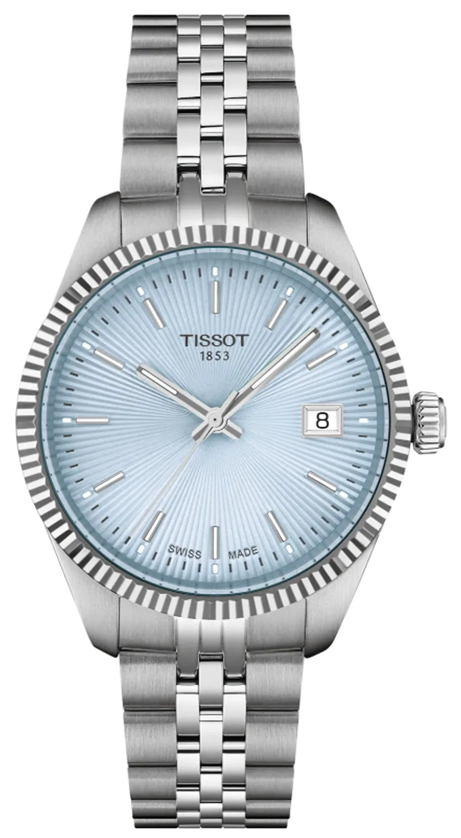 Tissot Ballade Quartz Blue Dial Silver Steel Strap Watch for Women - T156.210.11.351.00