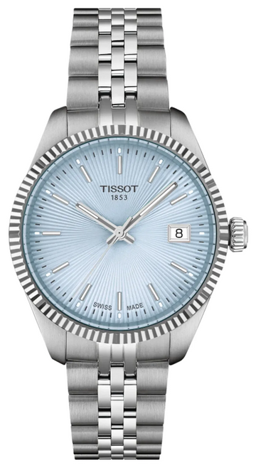 Tissot Ballade Quartz Blue Dial Silver Steel Strap Watch for Women - T156.210.11.351.00