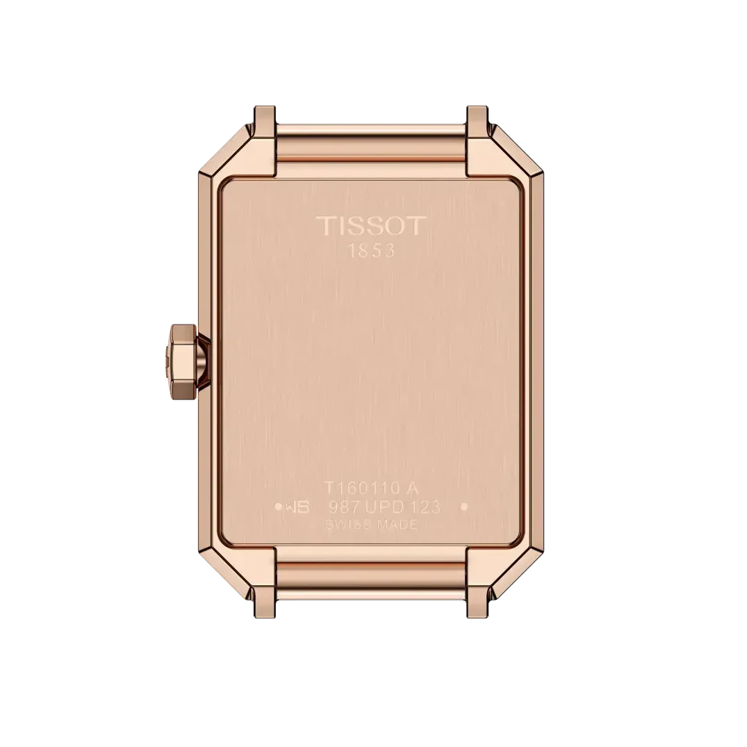 Tissot SRV White Mother of Pearl Dial Black Leather Strap Watch for Women - T160.110.36.113.00