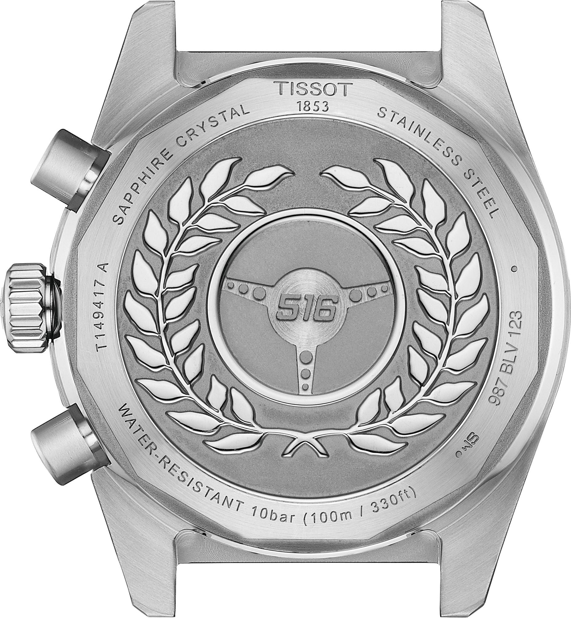 Tissot PR516 Chronograph Black Dial Two Tone Steel Strap Watch for Men - T149.417.22.051.00