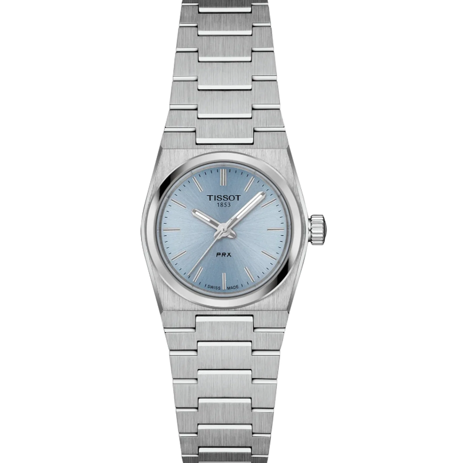 Tissot PRX Quartz Ice Blue Dial Silver Steel Strap Watch for Women - T137.010.11.351.00
