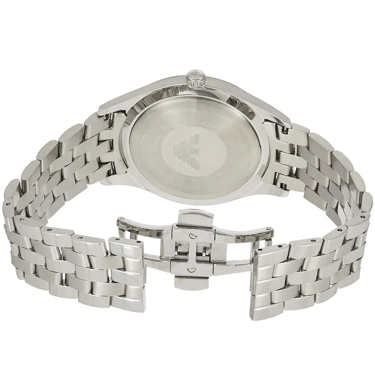 Emporio Armani Lambda Blue Dial Silver Steel Strap Watch for Men - AR11019