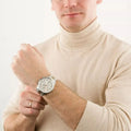 Maserati Tradizione Chronograph White Dial Two Tone Steel Strap Watch for Men - R8873646002
