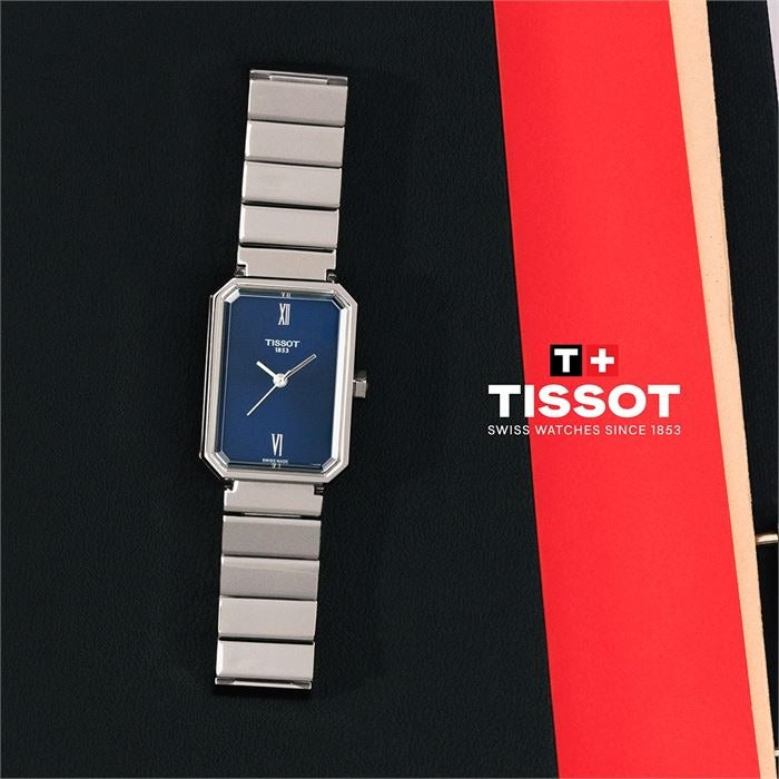 Tissot SRV Blue Dial Silver Steel Strap Watch for Women - T160.110.11.043.00