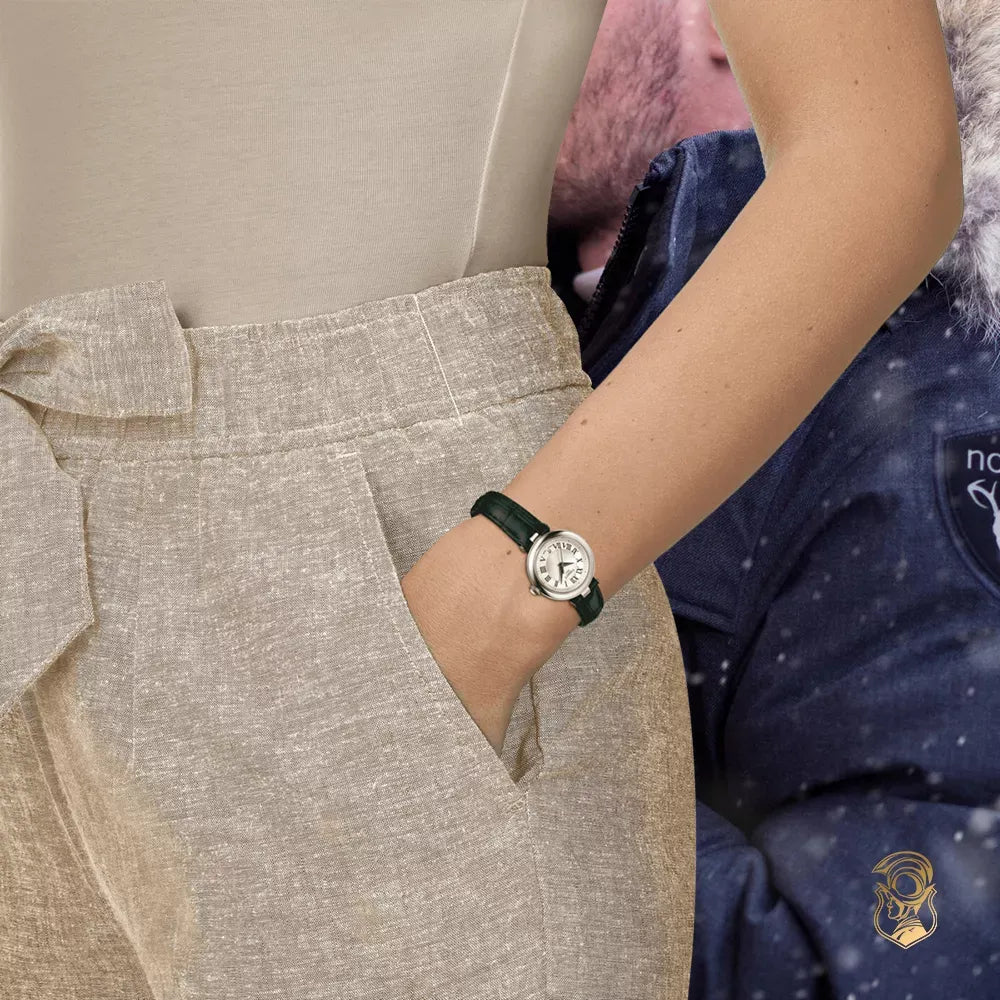 Tissot Bellissima Small Lady Mother of Pearl Dial Green Leather Strap Watch for Women - T126.010.16.113.02