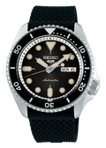 Seiko 5 Sports SKX Automatic Black Dial Black Silicone Strap Watch for Men - SRPD73K2