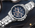 Maserati Successo Chronograph Blue Dial Silver Steel Strap Watch for Men - R8873621037