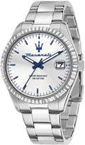 Maserati Competizione Silver Dial Silver Steel Strap Watch for Men - R8853100045