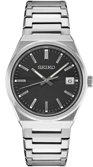 Seiko Conceptual Gray Dial Silver Steel Strap Watch for Men - SUR557P1